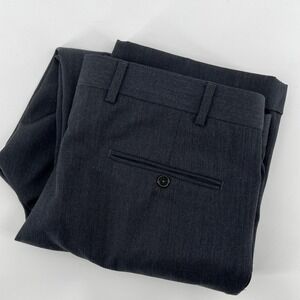 Brooks Brothers. Dress Pants, Men, 36x30, Charcoal Gray 100% Wool Pleated Cuffed